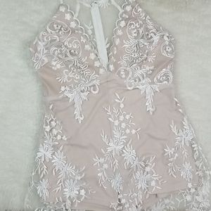 L'ATISTE Lace Maxi Romper